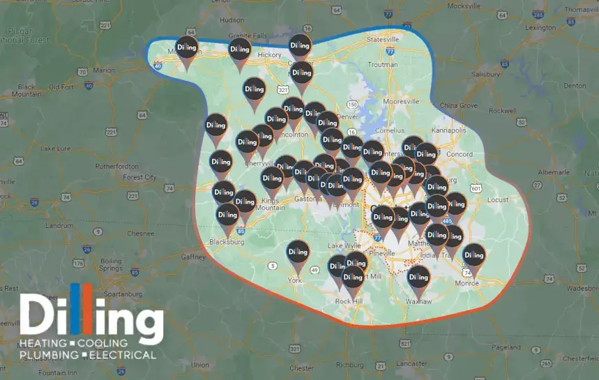 Dilling area serviced map